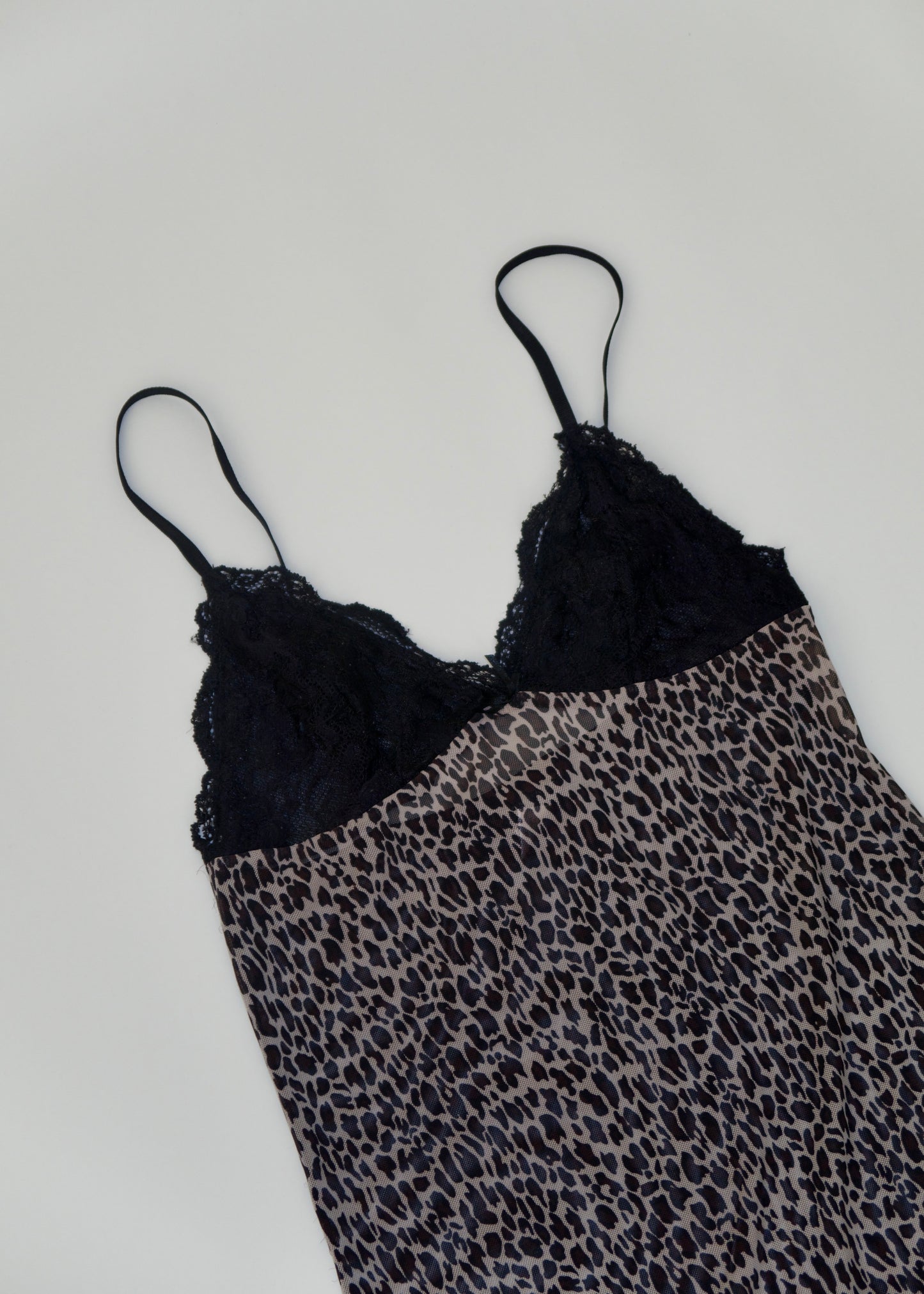 Rampage Cheetah Print Mesh Slip Dress