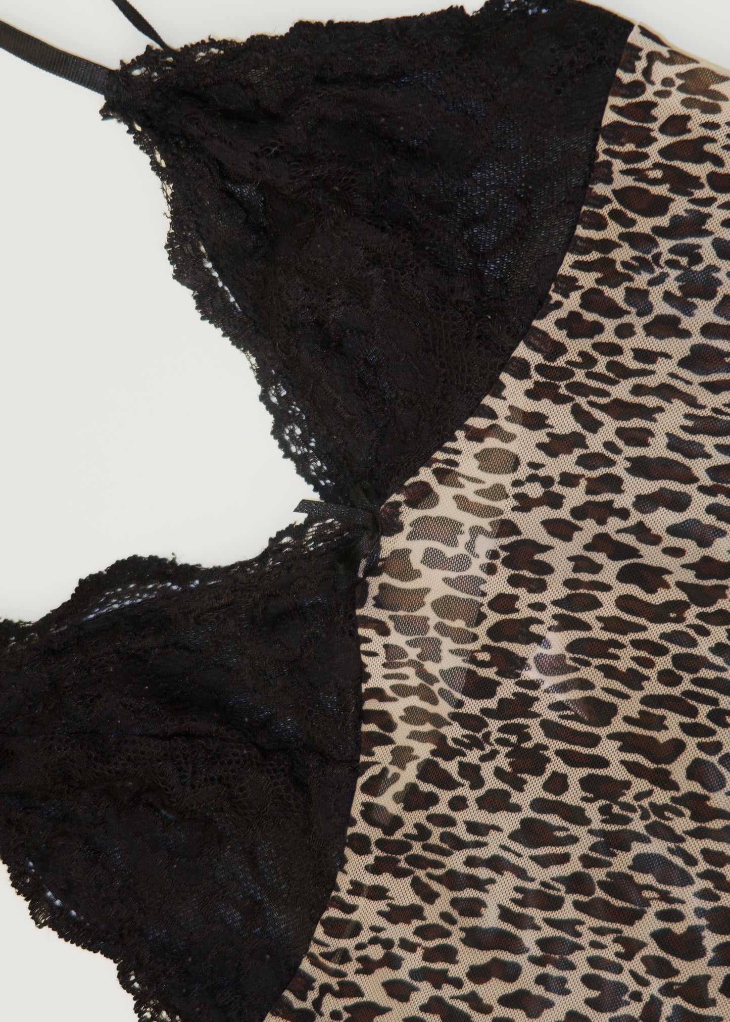 Rampage Cheetah Print Mesh Slip Dress