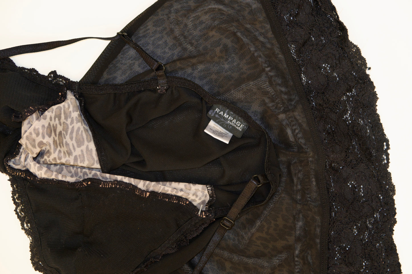 Rampage Cheetah Print Mesh Slip Dress