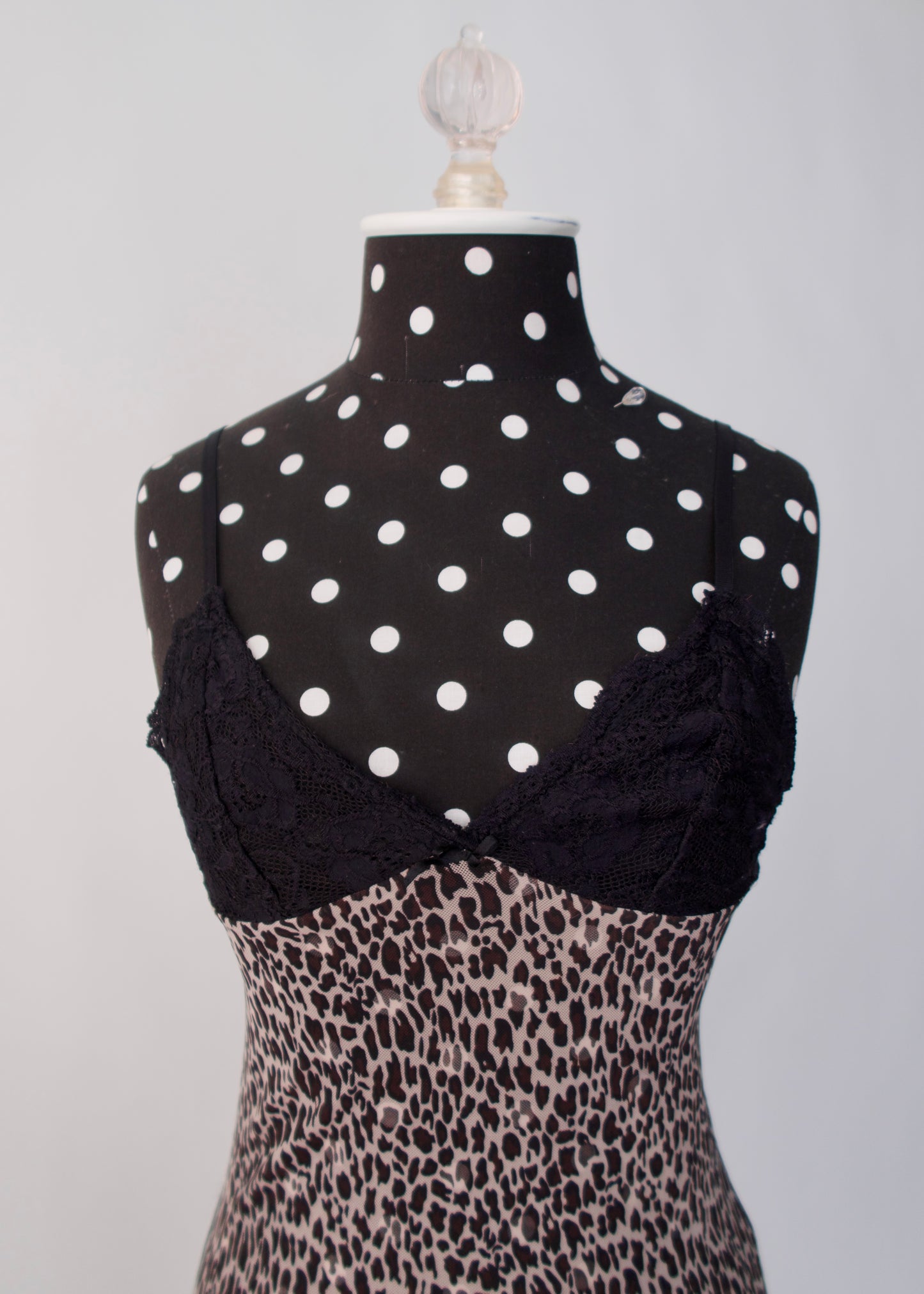 Rampage Cheetah Print Mesh Slip Dress