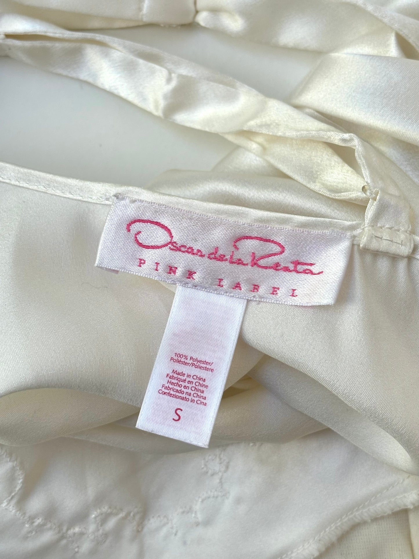 1996 Oscar De La Renta White Slip Gown