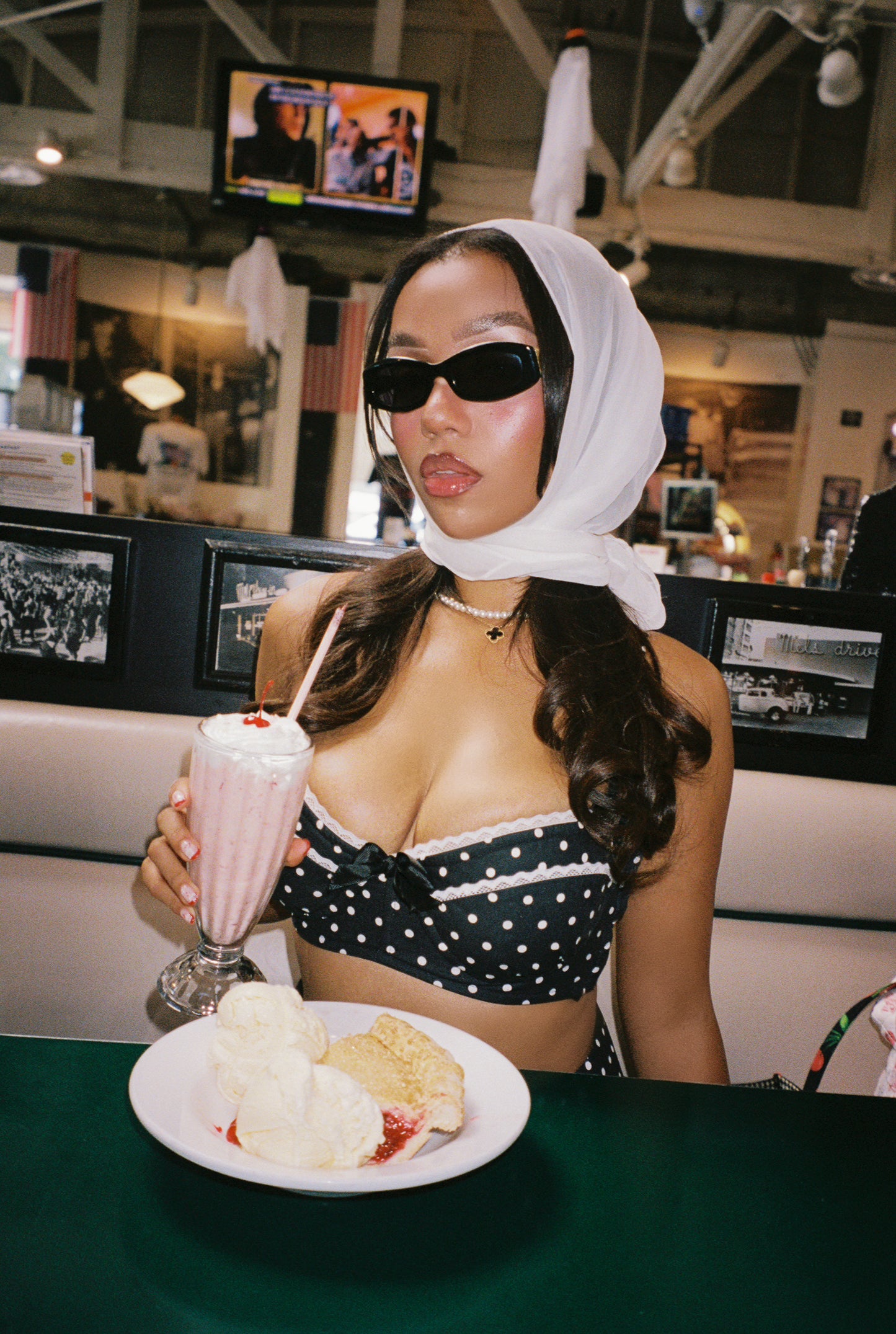 Good Baby Cropped Corset (polka dot)