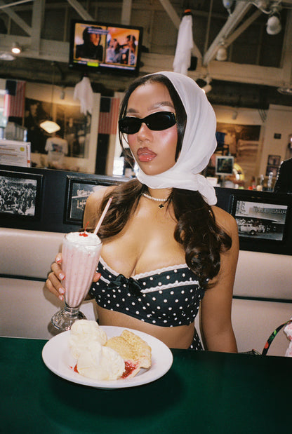 Good Baby Cropped Corset (polka dot)