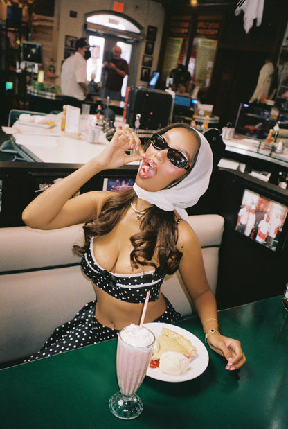 Good Baby Cropped Corset (polka dot)