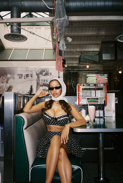 Good Baby Cropped Corset (polka dot)