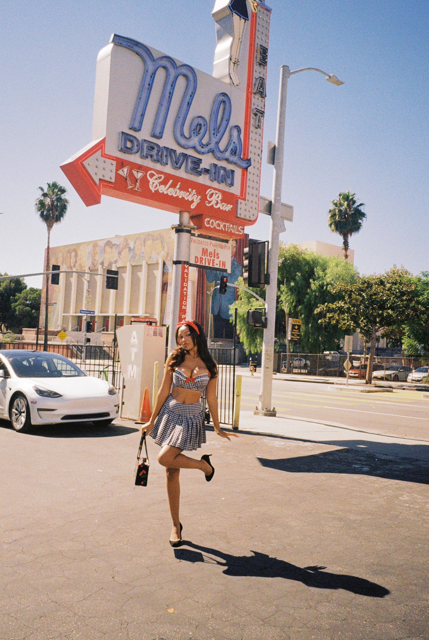 Good Baby Cropped Corset (black gingham)