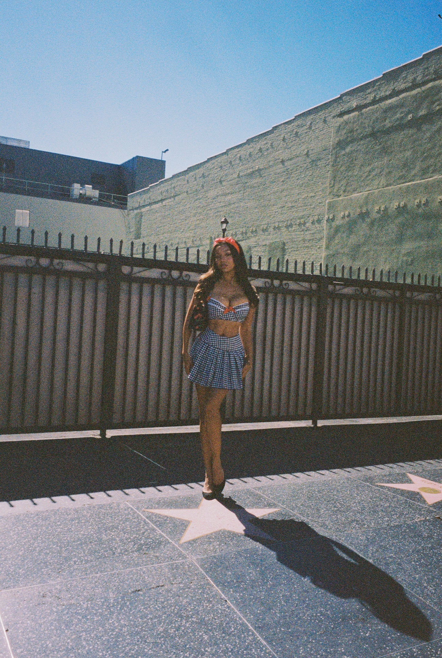 Good Baby Cropped Corset (black gingham)