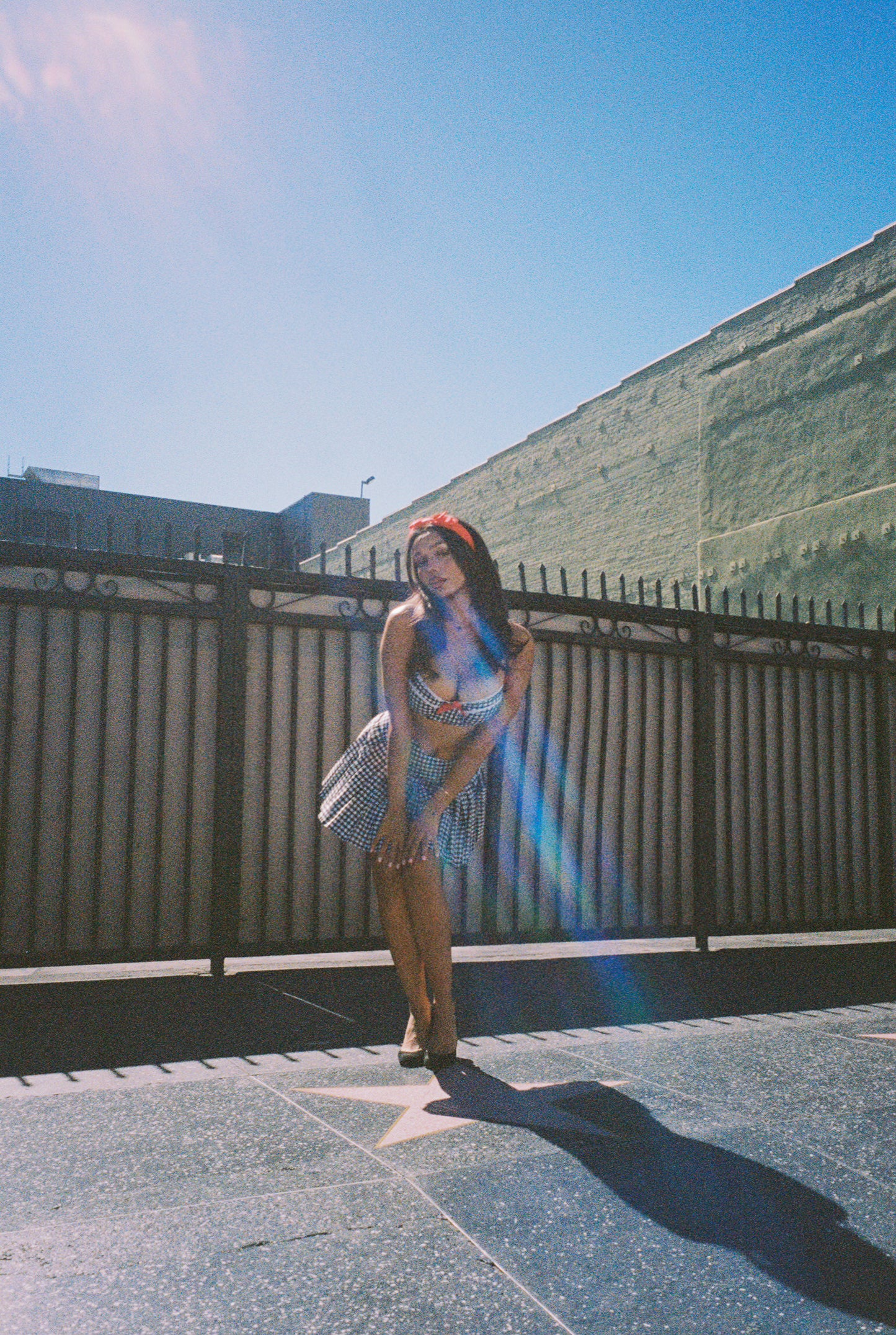 Good Baby Cropped Corset (black gingham)