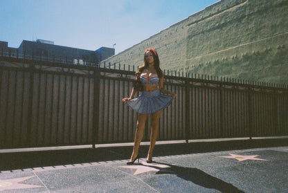 Good Baby Cropped Corset (black gingham)