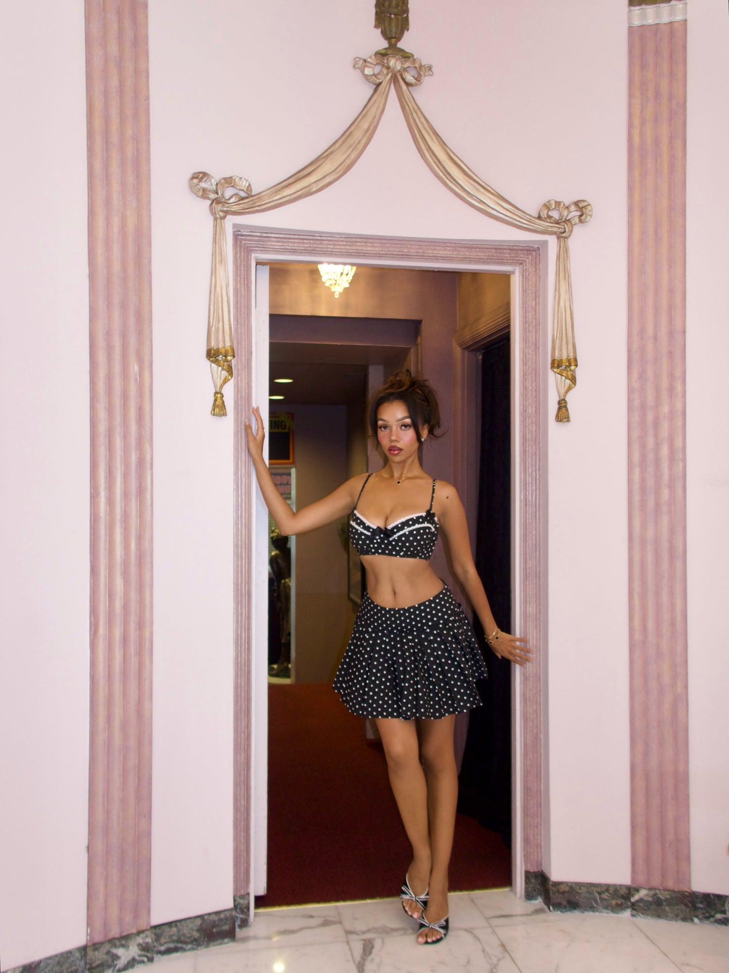 Good Baby Cropped Corset (polka dot)