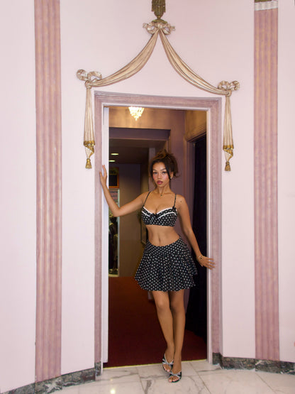 Good Baby Cropped Corset (polka dot)